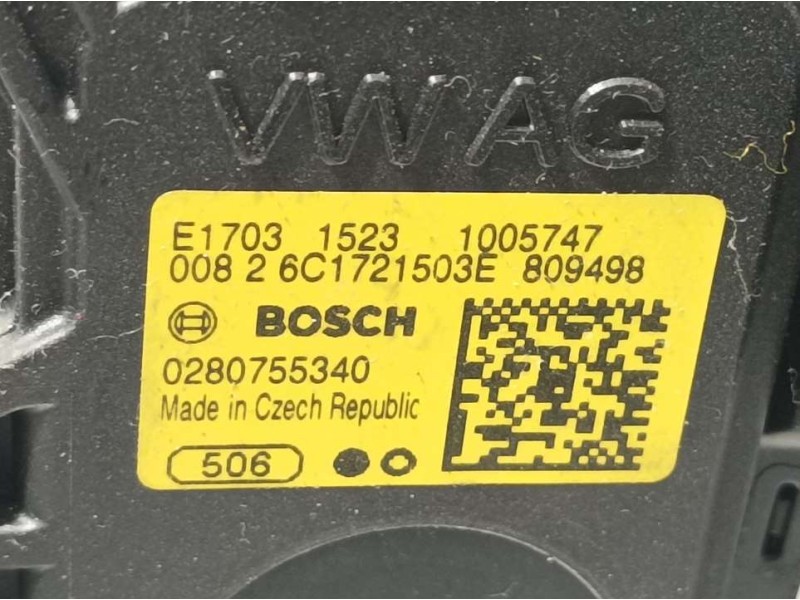 Recambio de potenciometro pedal para skoda rapid active referencia OEM IAM 6C1721503E 0280755340 BOSCH