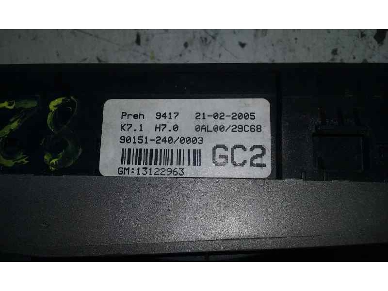 Recambio de mando climatizador para opel astra h berlina elegance referencia OEM IAM 901512400003 13122963 