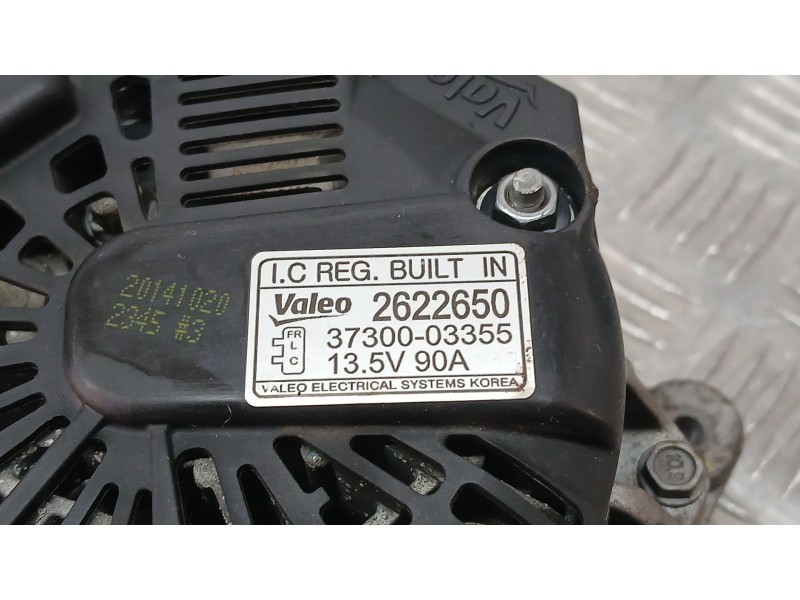 Recambio de alternador para hyundai i20 ii (gb, ib) 1.2 referencia OEM IAM 3730003355 VALEO 2622650