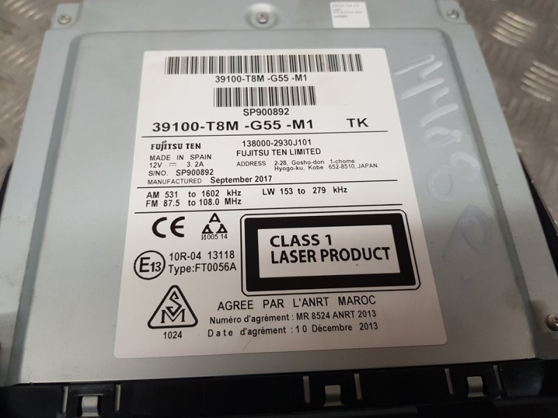 Recambio de sistema navegacion gps para honda hr-v (..) elegance referencia OEM IAM 39100T8MG55M1 1380002930J101 FUJITSU TEN