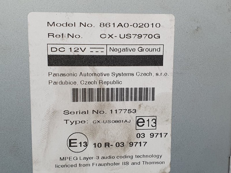 Recambio de modulo electronico para toyota auris active referencia OEM IAM 861A002010 CXUS7970G 