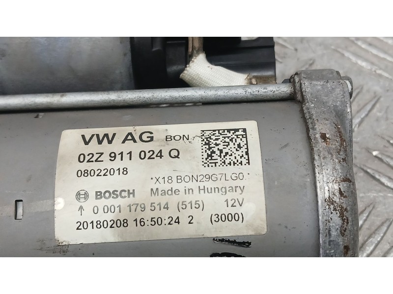 Recambio de motor arranque para seat leon (5f1) 1.4 tgi referencia OEM IAM 02Z911024Q BOSCH 0001179514