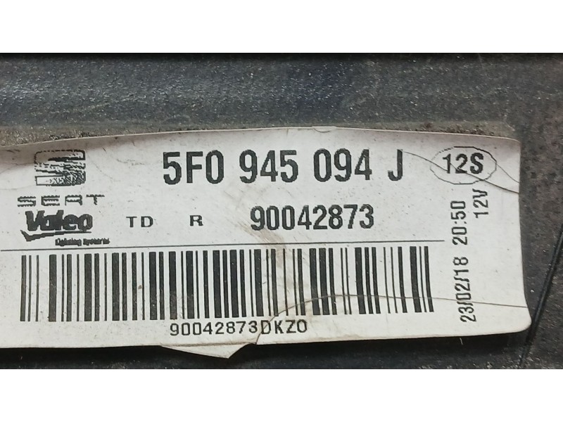 Recambio de piloto trasero derecho interior para seat leon (5f1) 1.4 tgi referencia OEM IAM 5F0945094J  