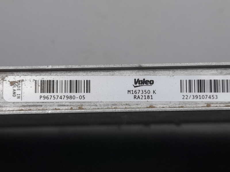 Recambio de radiador agua para fiat scudo furgoneta e-scudo (507) referencia OEM IAM 9675747980  