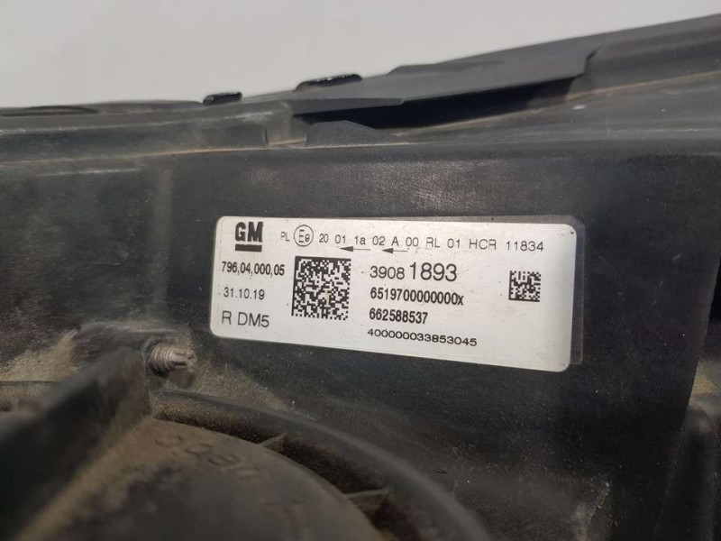 Recambio de faro derecho para opel astra k lim. 5türig dynamic referencia OEM IAM 39081893 662588537 GM