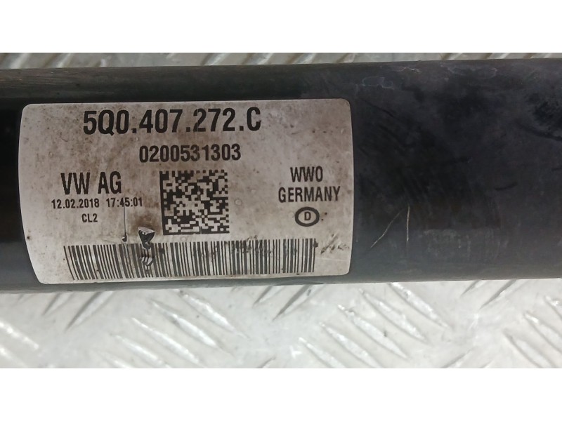 Recambio de transmision delantera derecha para seat leon (5f1) 1.4 tgi referencia OEM IAM 5Q0407272C  