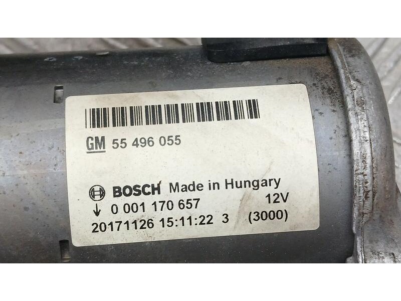 Recambio de motor arranque para opel astra k lim. 5türig selective start/stop referencia OEM IAM 55496055 BOSCH 0001170657