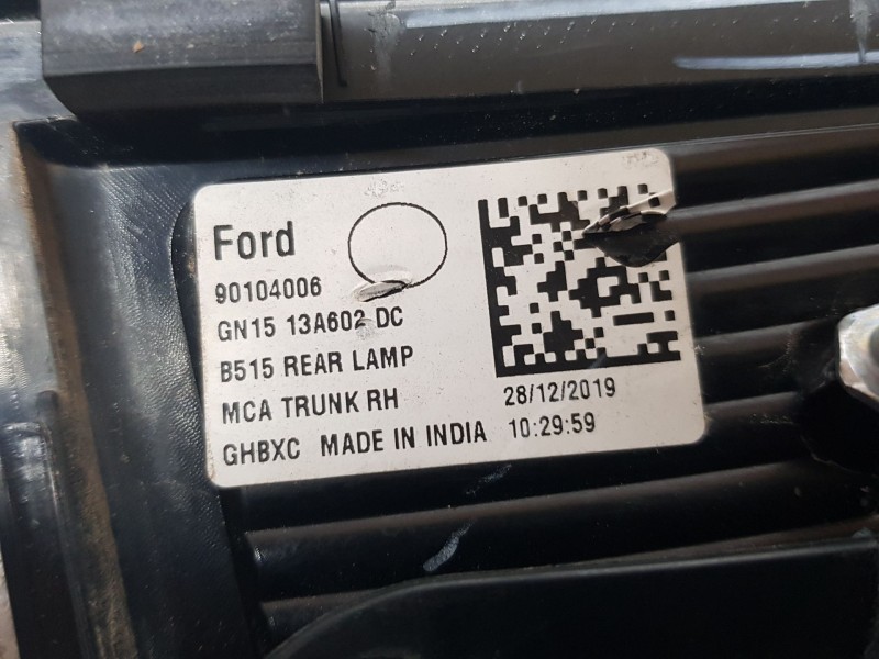 Recambio de piloto trasero derecho interior para ford ecosport 1.5 ecoblue tdci referencia OEM IAM GN1513A602DC C/ PULSADOR PORT