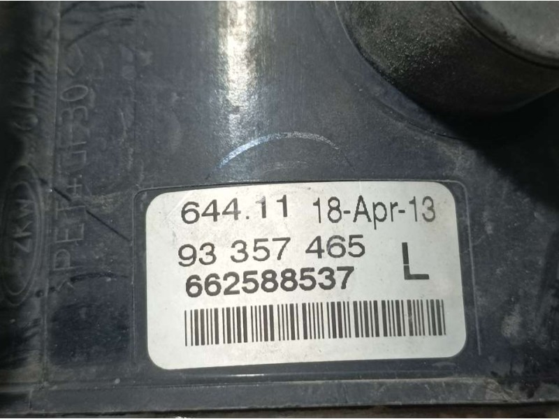 Recambio de faro antiniebla izquierdo para opel zafira b cosmo referencia OEM IAM 93357465  