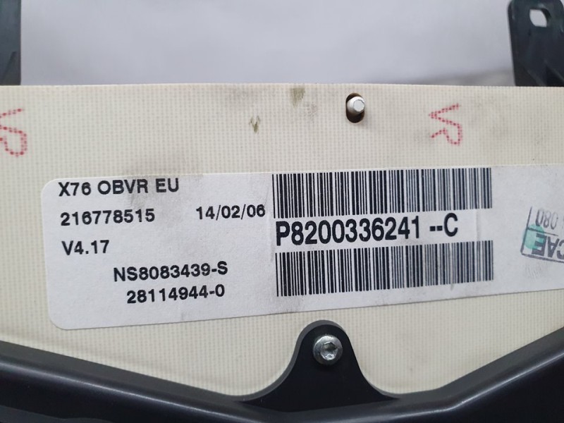 Recambio de cuadro instrumentos para renault kangoo (f/kc0) alize referencia OEM IAM P8200336241C NS8083439S 