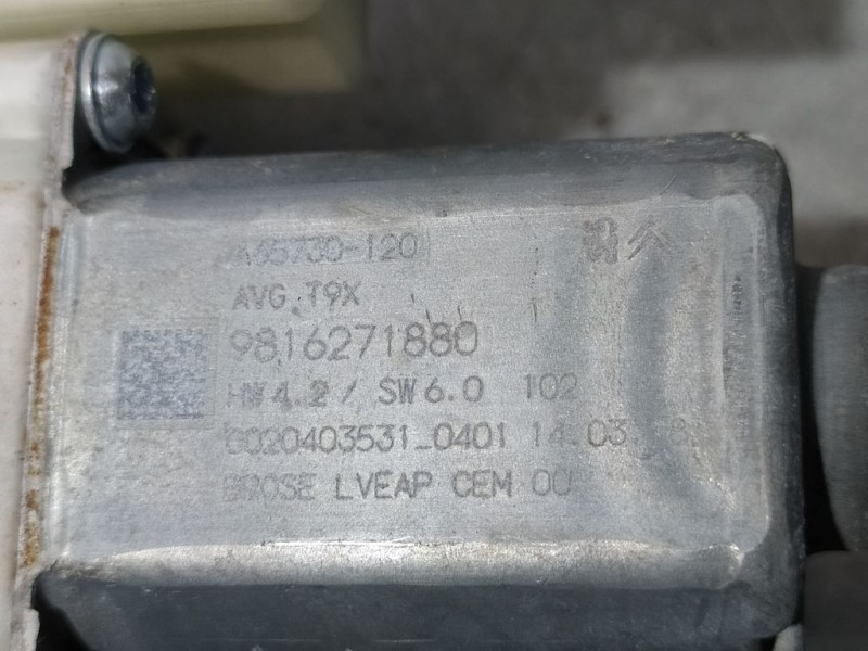 Recambio de elevalunas delantero izquierdo para peugeot 308 style referencia OEM IAM 9816271880 6 PINS ELECTRICO