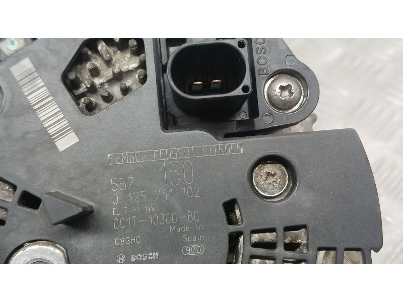 Recambio de alternador para citroën jumper iii furgoneta 2.2 hdi 110 referencia OEM IAM CC1T10300BC BOSCH 0125711102