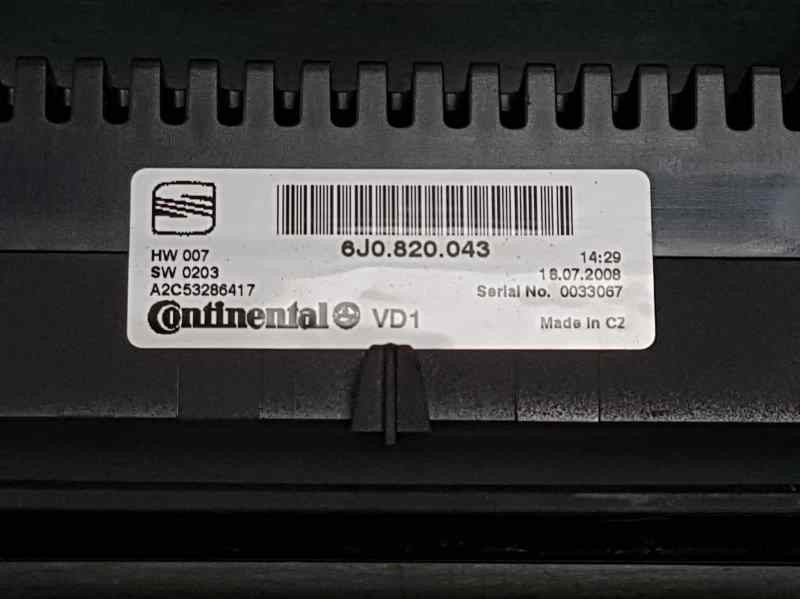 Recambio de mando climatizador para seat ibiza (6j5) reference referencia OEM IAM 6J0820043 A2C53286417 CONTINENTAL