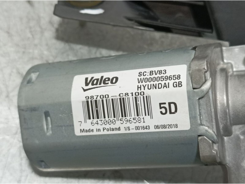 Recambio de motor limpia trasero para hyundai i20 active classic blue referencia OEM IAM 98700C8100 W00059658 VALEO