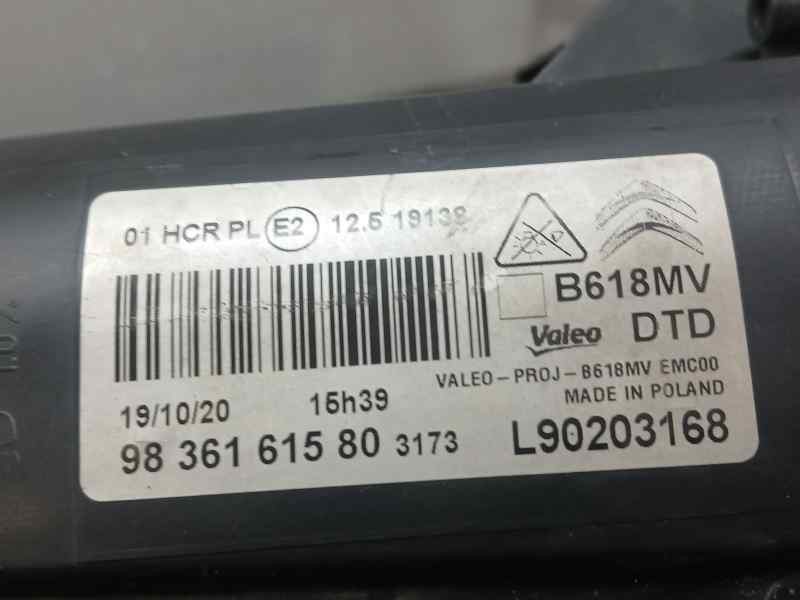 Recambio de faro derecho para citroën c3 live pack referencia OEM IAM 9836161580 90203168 PATAS ROTAS VALEO ROZADO