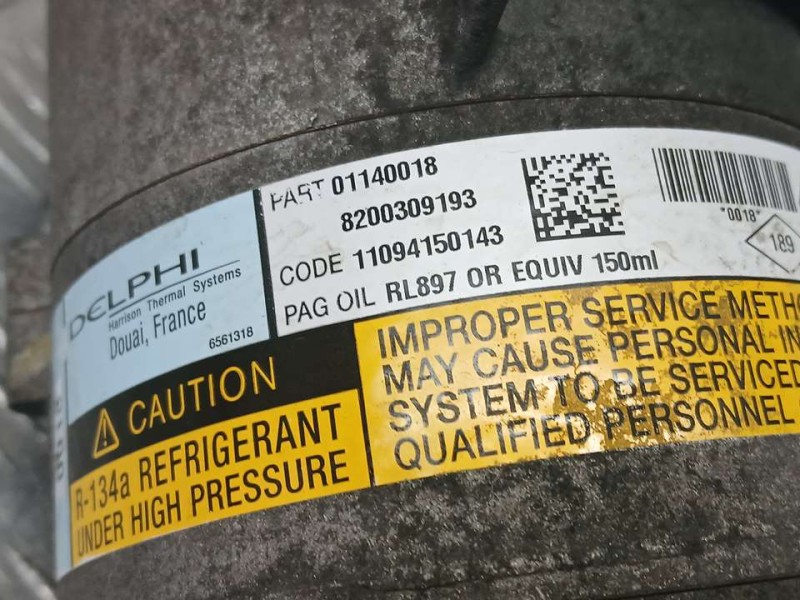 Recambio de compresor aire acondicionado para renault megane ii coupe/cabrio dynamique referencia OEM IAM 8200309193 11094150143