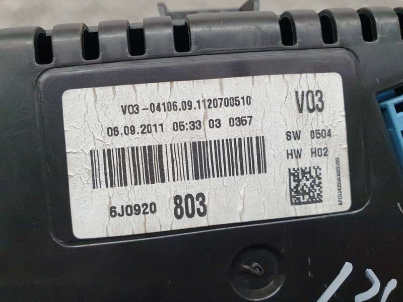 Recambio de cuadro instrumentos para seat ibiza sc (6j1) reference referencia OEM IAM 6J0920803 A2C53435503 VD0