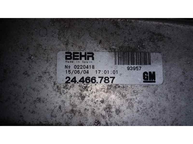 Recambio de intercooler para opel corsa c blue line referencia OEM IAM 24466787  BEHR