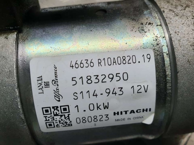Recambio de motor arranque para fiat grande punto (199) 1.4 16v active (01.2007) referencia OEM IAM 51832950 S114943 HITACHI