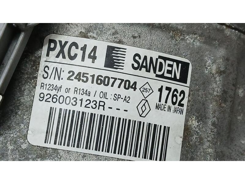 Recambio de compresor aire acondicionado para renault megane iv berlina 5p business referencia OEM IAM 926003123R SANDEN PXC14 1