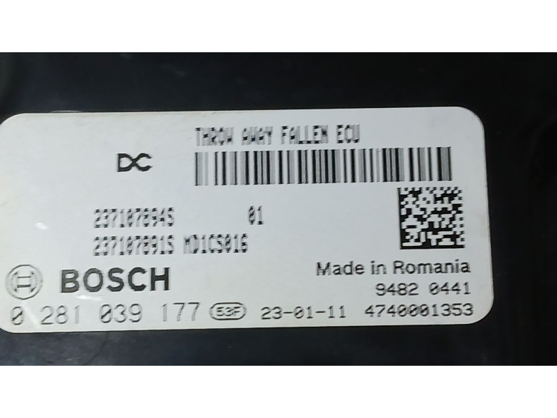 Recambio de centralita motor uce para renault express furgoneta/monovolumen 1.5 blue dci 95 (f6ab) referencia OEM IAM 2371078945