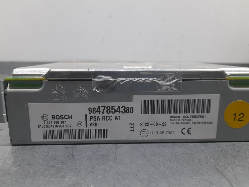 Recambio de modulo electronico para peugeot 208 ii (ub_, up_, uw_, uj_) 1.2 puretech 100 referencia OEM IAM 9847854380 750390049