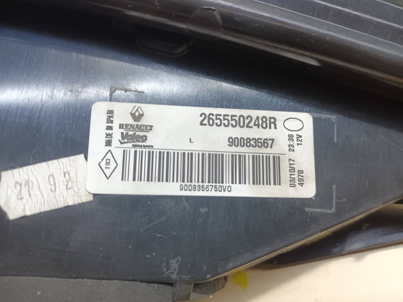 Recambio de piloto trasero izquierdo para renault megane iv berlina 5p business referencia OEM IAM 265550248R VALEO 90083567 INT