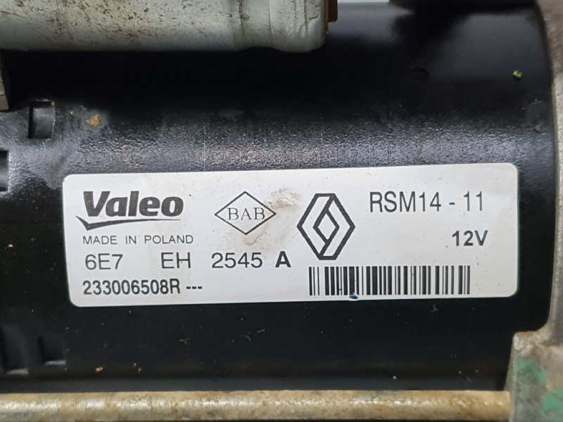 Recambio de motor arranque para dacia duster ii essential referencia OEM IAM 233006508R RSM1411 VALEO