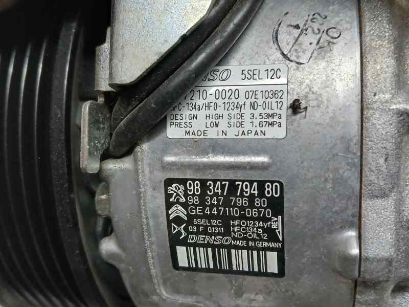 Recambio de compresor aire acondicionado para peugeot 5008 allure referencia OEM IAM 9834779480 4471100670 DENSO