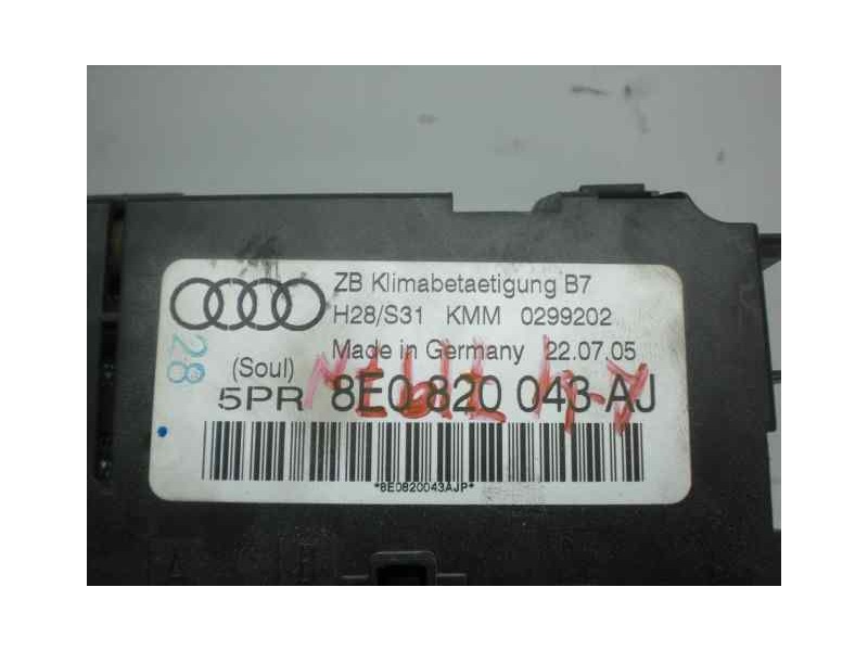 Recambio de mando climatizador para audi a4 avant (8e) 2.0 tdi referencia OEM IAM 8E0820043AJ  8E0820043AJ