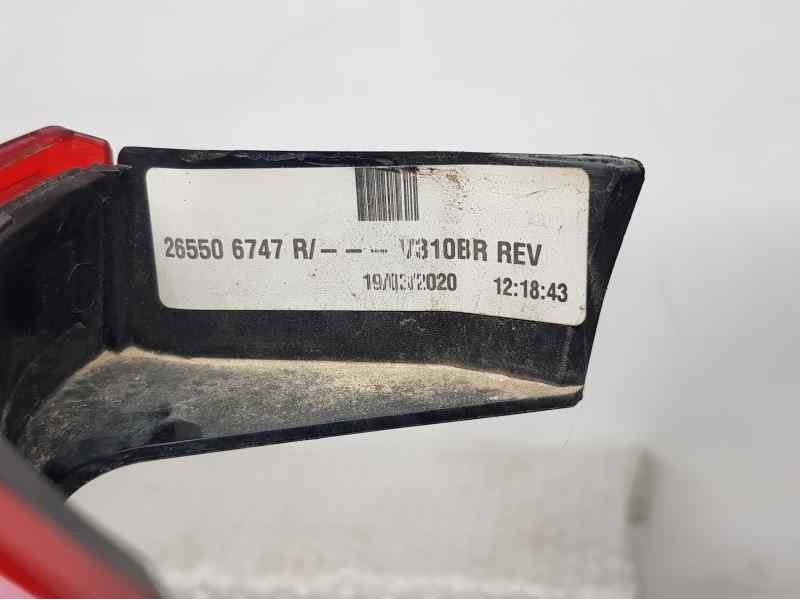 Recambio de piloto trasero derecho para renault kangoo furgon profesional referencia OEM IAM 265506747R  ROZADO