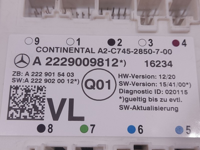Recambio de modulo electronico para mercedes-benz clase c coupé (c205) c 200 (205.342) referencia OEM IAM A2229009812 A2C7452850