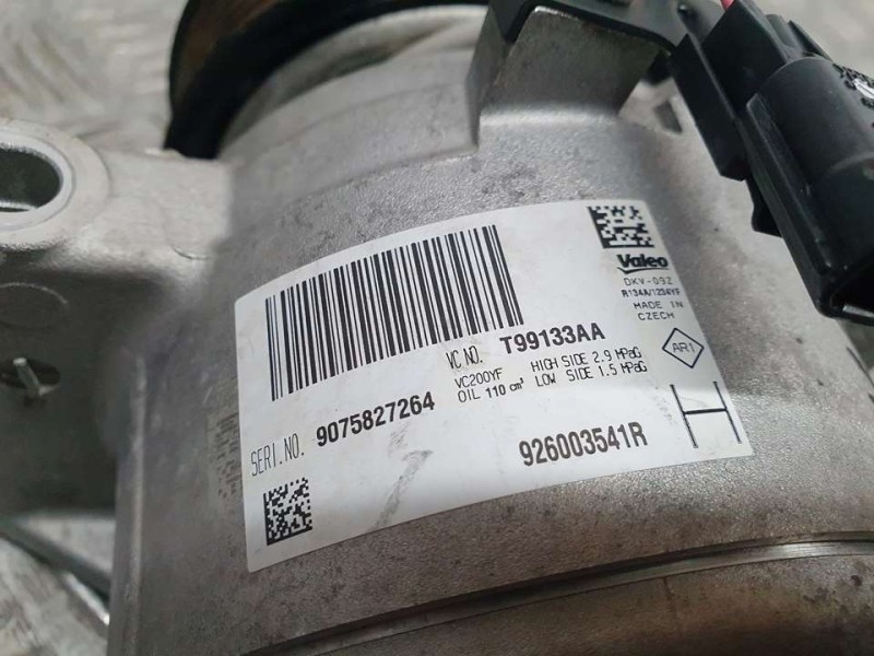 Recambio de compresor aire acondicionado para dacia sandero stepway referencia OEM IAM 926003541R T99133AA VALEO
