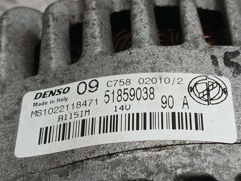 Recambio de alternador para fiat nuova 500 (150) pop referencia OEM IAM 51859038 1033118471 DENSO