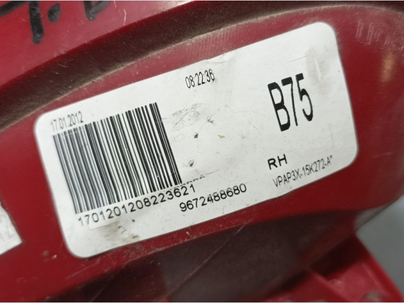 Recambio de piloto trasero derecho paragolpes para citroën ds4 design referencia OEM IAM 9672488680  