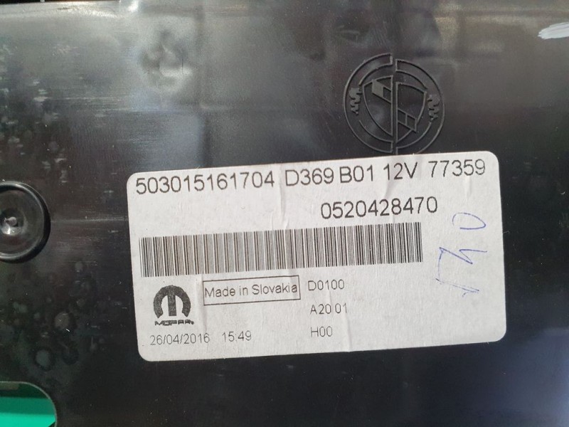 Recambio de cuadro instrumentos para fiat doblo ii cargo (263) furgón base referencia OEM IAM 520428470 503015161704 MOPAR