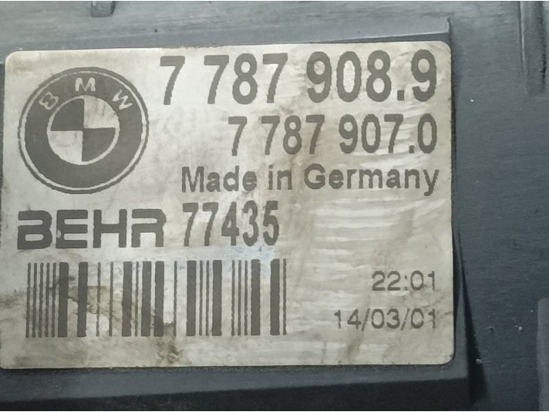 Recambio de radiador agua para bmw serie 5 berlina (e39) 520d referencia OEM IAM 77879089 77435 BEHR