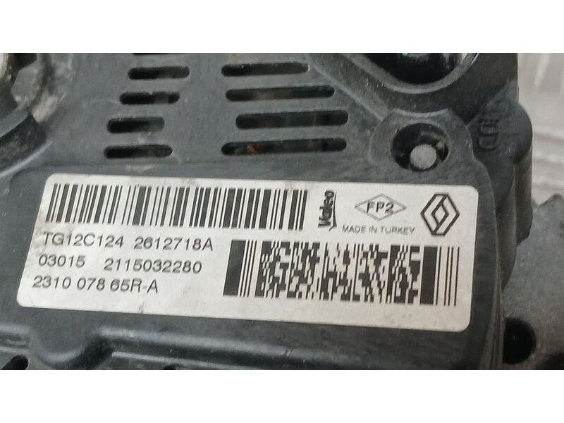 Recambio de alternador para renault clio iv business referencia OEM IAM 231007865R VALEO TG12C124