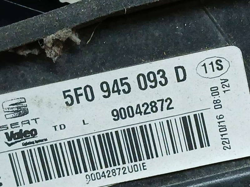 Recambio de piloto trasero izquierdo para seat leon (5f1) reference referencia OEM IAM 5F0945093D 90042872 INTERIOR VALEO