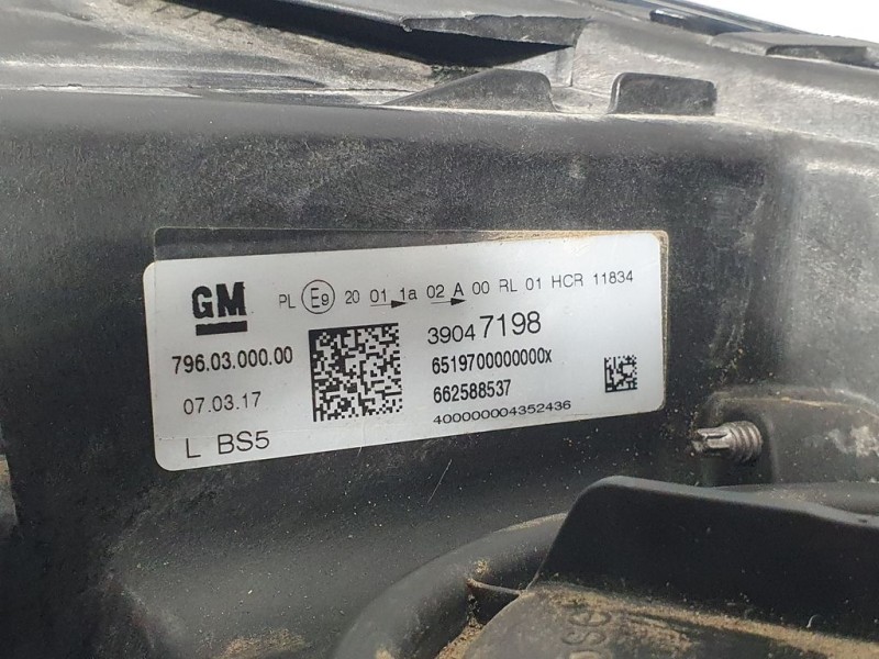 Recambio de faro izquierdo para opel astra k lim. 5türig dynamic start/stop referencia OEM IAM 69047198 662588537 TOCADO