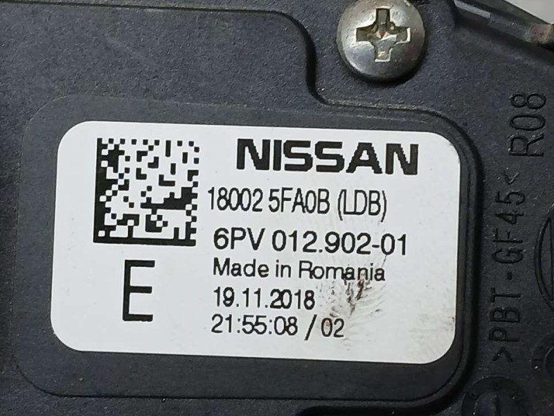 Recambio de potenciometro pedal para nissan micra v (k14) acenta referencia OEM IAM 180025FA0B 6PV01290201 