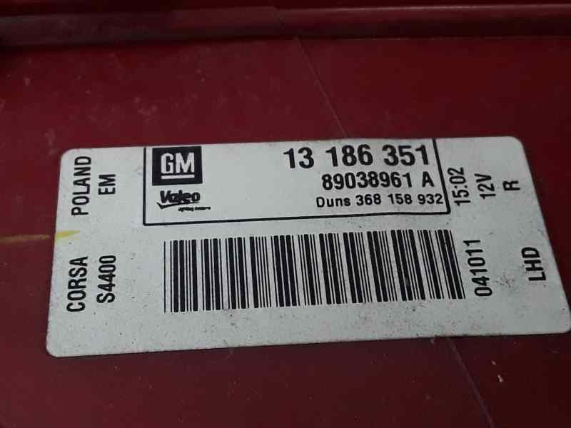 Recambio de piloto trasero derecho para opel corsa d cosmo referencia OEM IAM 13186351 89038961A VALEO