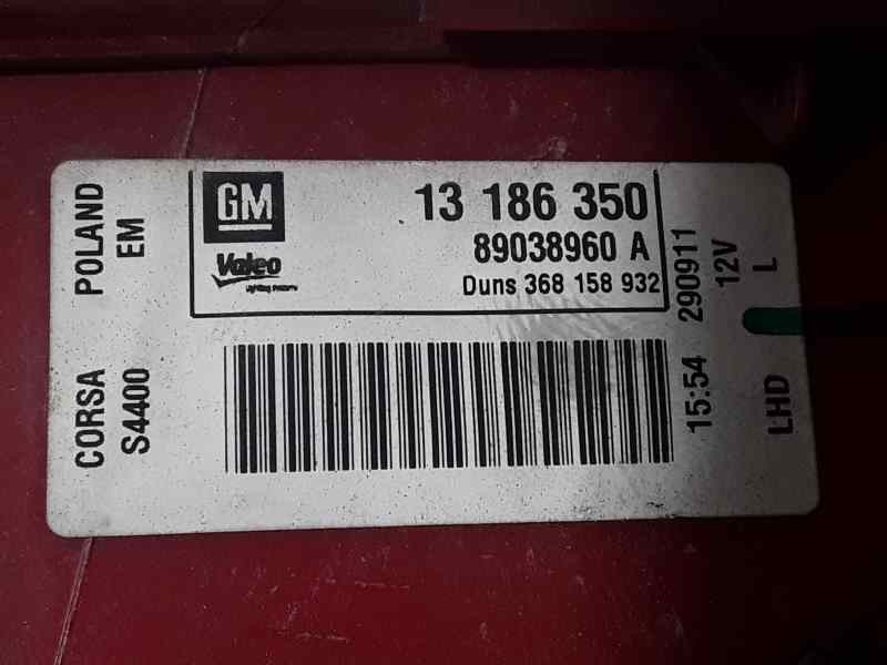 Recambio de piloto trasero izquierdo para opel corsa d cosmo referencia OEM IAM 13186350 89038960A VALEO