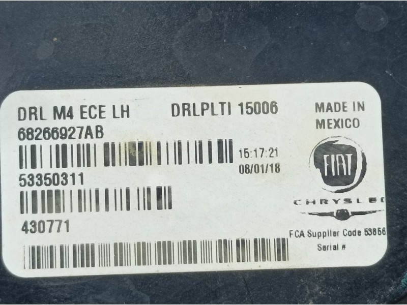 Recambio de piloto delantero izquierdo para jeep compass ii limited 4x2 referencia OEM IAM 53350311 430771 