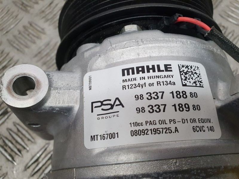 Recambio de compresor aire acondicionado para citroën c4 feel pack referencia OEM IAM 9833718880 MT167001 