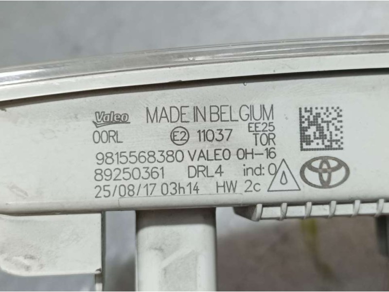 Recambio de piloto delantero izquierdo para toyota aygo x-cite referencia OEM IAM 9815568380 89250361 LUZ DIURNA/LED
