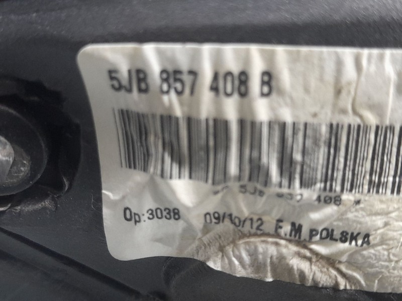 Recambio de retrovisor derecho para seat toledo iv (kg3) 1.6 tdi referencia OEM IAM 5JB857408B ELECTRICO 