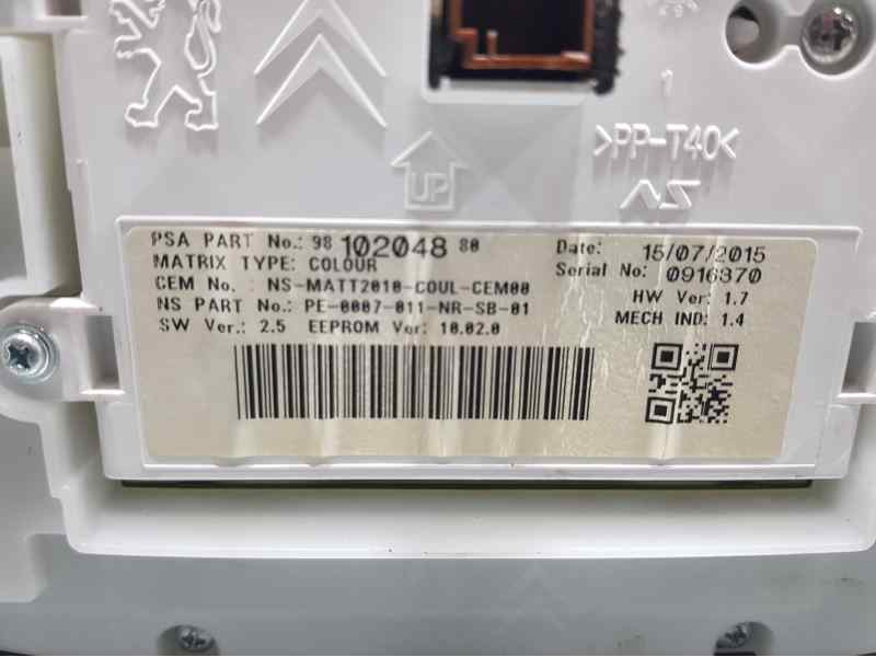 Recambio de cuadro instrumentos para peugeot 2008 (--.2013) allure referencia OEM IAM 9813865680  