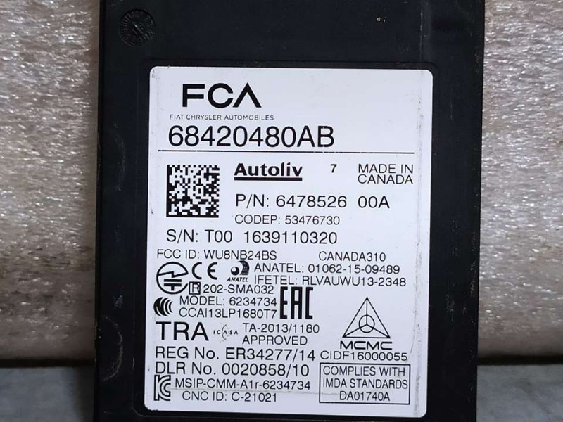 Recambio de modulo electronico para jeep compass ii limited 4x2 referencia OEM IAM 68420480AB 6478526 