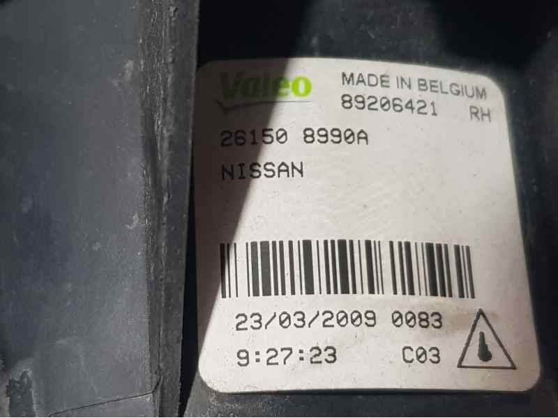 Recambio de faro antiniebla derecho para nissan qashqai (j10) visia referencia OEM IAM 261508990A 89206421 